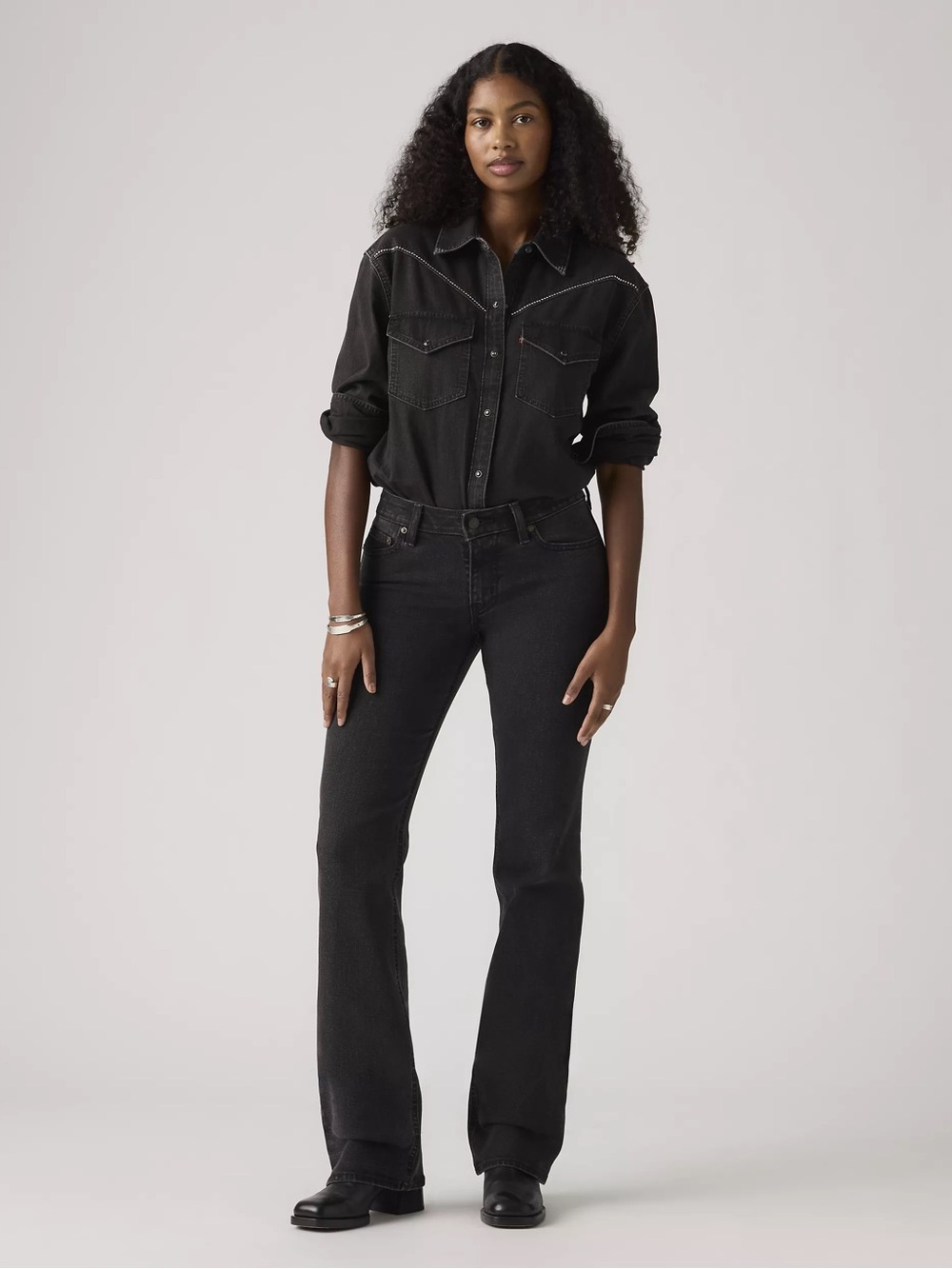 Levi's Superlow Bootcut Black Jeans for Women 27x32